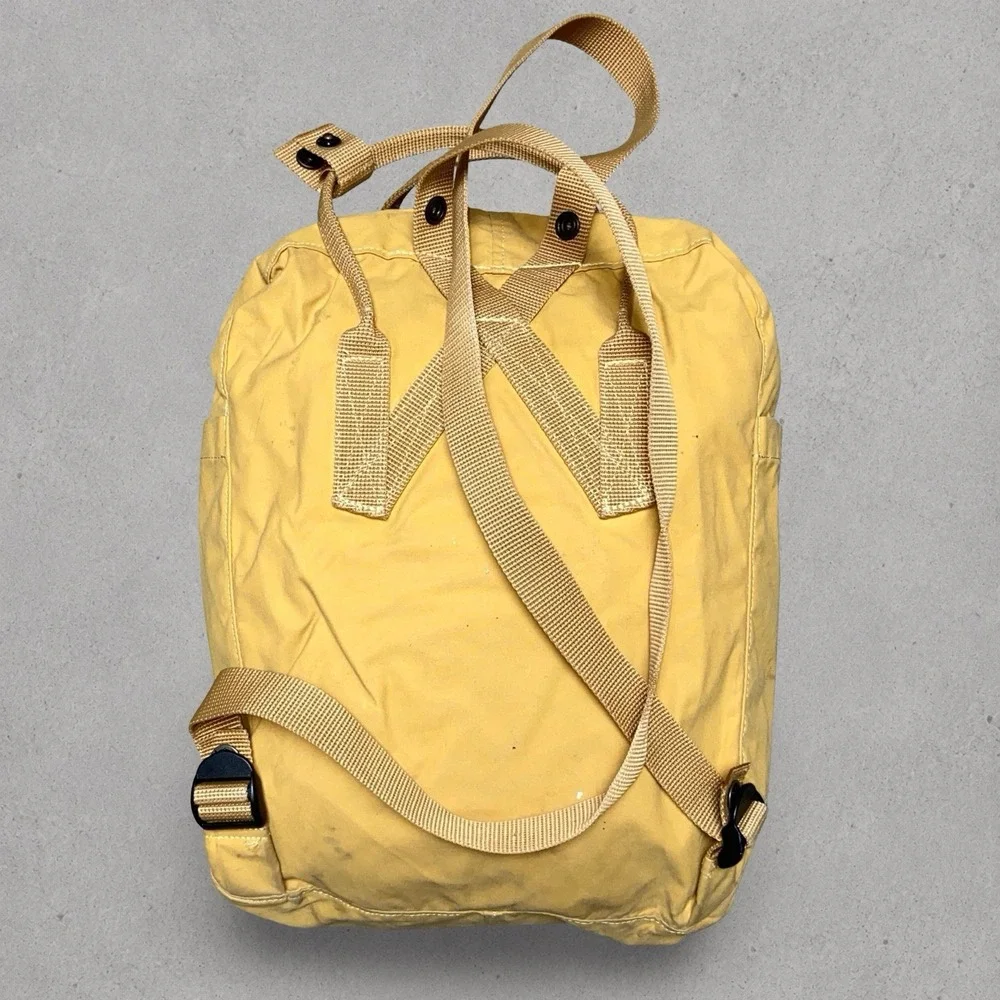 Fjallraven Kanken Classic Backpack Yellow School Travel Bag Sweden Used/Worn